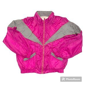 Vintage 80’s Active Exposure Barbie Pink Windbreaker Women’s XL‎